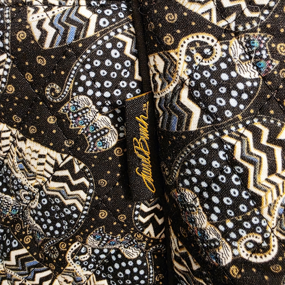 Laurel Burch Quilted Cat Print Large Tote Bag - Picture 2 of 14